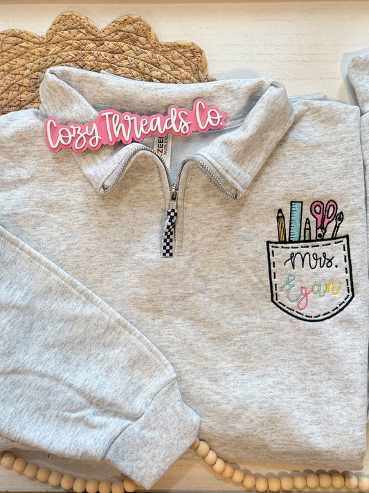 Teacher Quarter-zip✏️