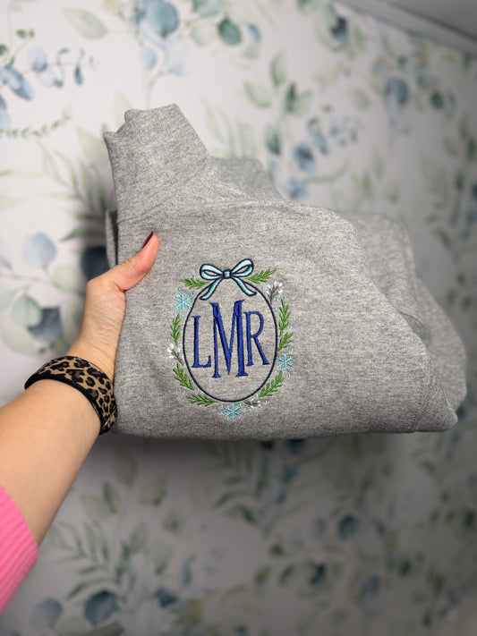 Winter Frame❄️ Monogram Quarter Zip
