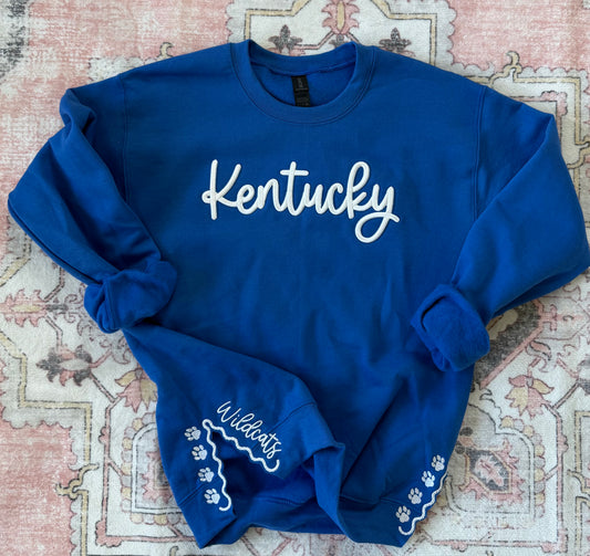 RTS // Puff Kentucky with Wildcats Sides Crewneck //
