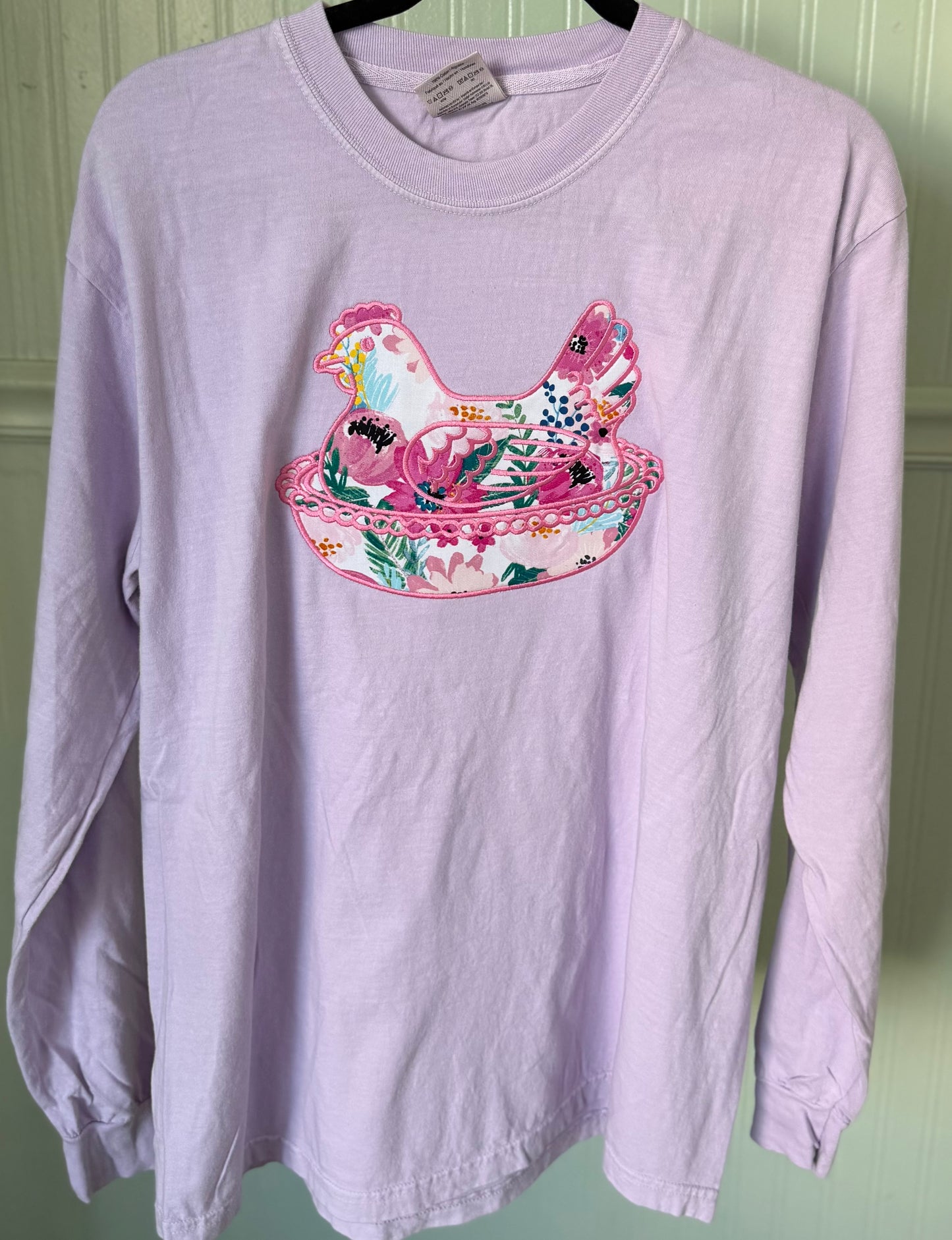 RTS // HEN ON THE NEST  // Large -Long Sleeve