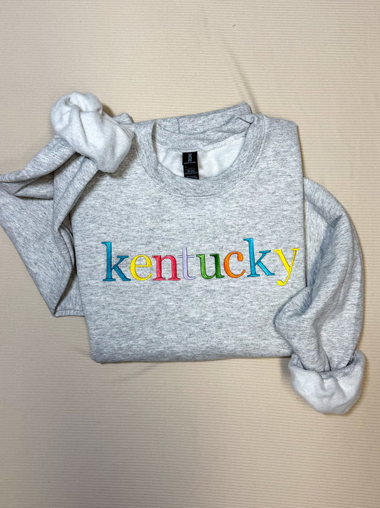 Multi Color State Name Crewneck