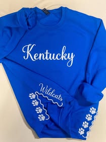 Kentucky 3D Puff with wildcat/paw sides!
